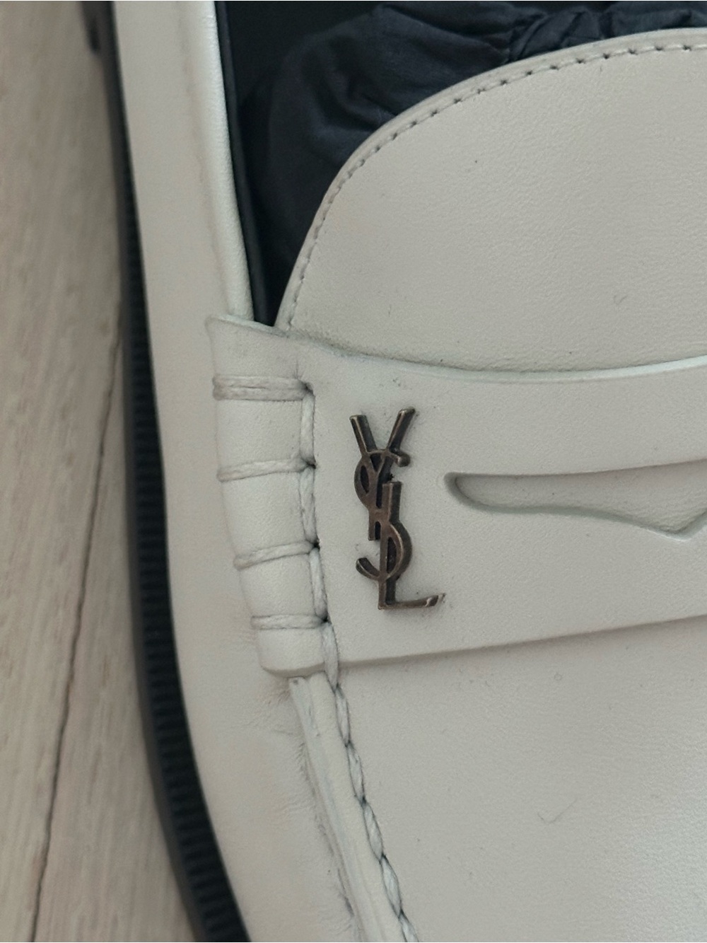 NIB Saint Laurent Le Loafer- Pearl - Picture 5 of 8